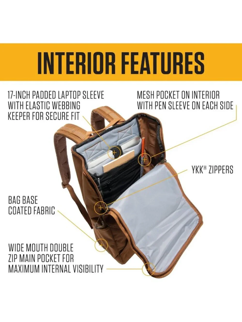 Stylish 21L Top-Load Backpack in Brown | Durable, Spacious, Perfect for Travel